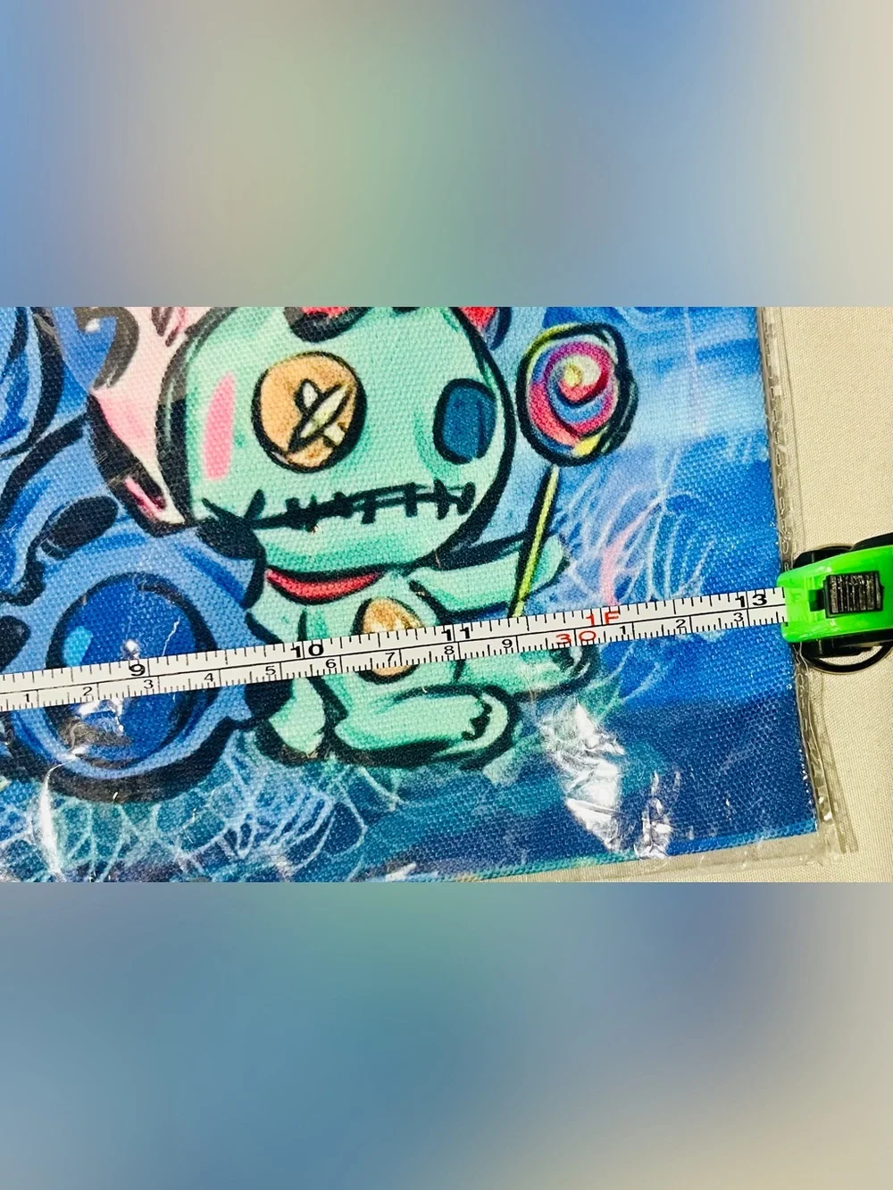 Angle & Stitch Pink and Blue Cartoon Character Tote Bag